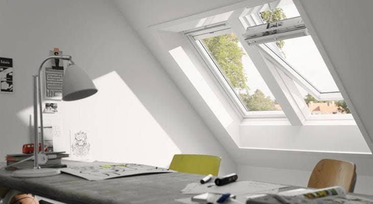 velux integra roof windows installed in loft